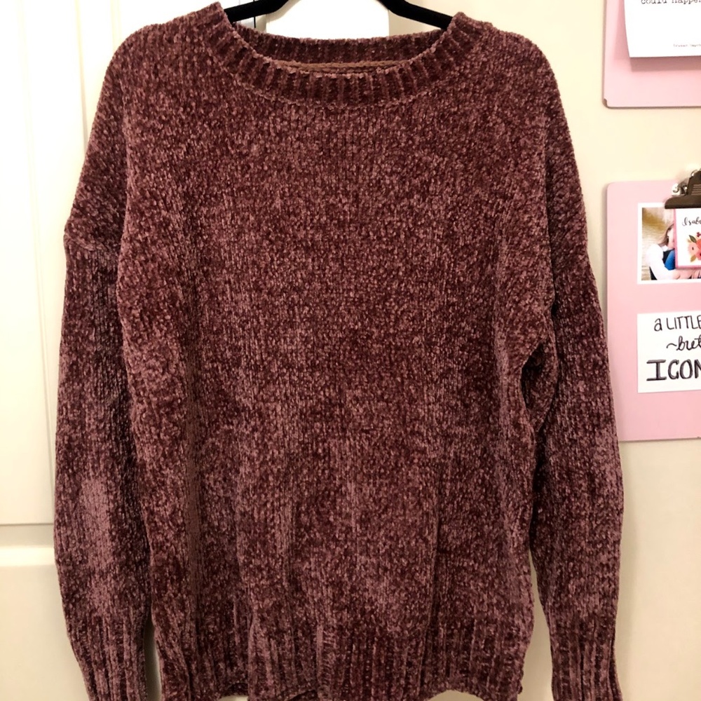 Maroon Chenille Sweater